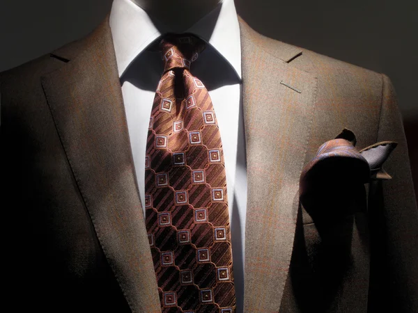 Brown jacket and tie (horizontal) — Stock Photo, Image