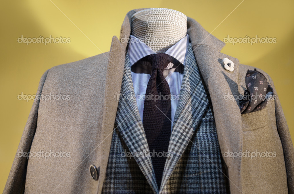 striped shirt checkered jacket