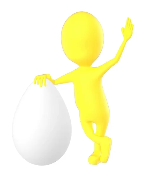 Yellow Character Egg Rendering — Stock Photo, Image