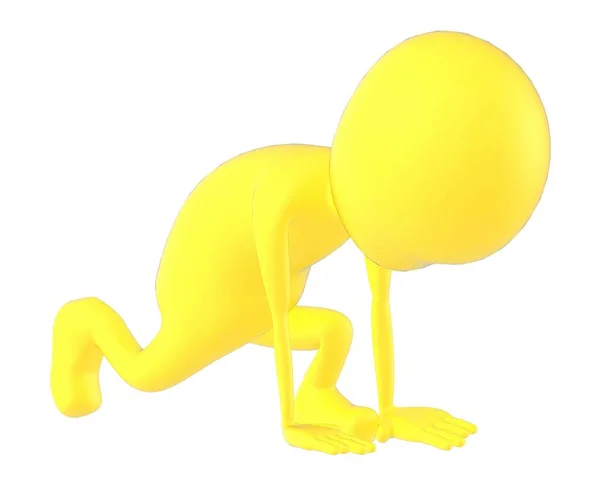 Жовтий Символ Підготуватися Запуску Рендеринг — стокове фото