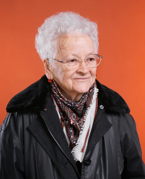 Vieja mujer sonriente — Foto de Stock