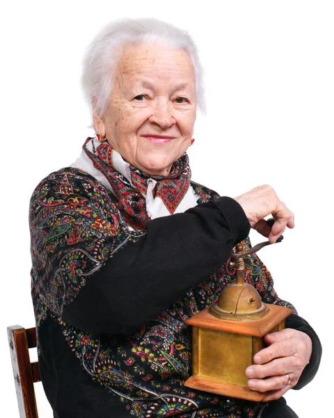 Retrato de una mujer mayor sonriente — Foto de Stock