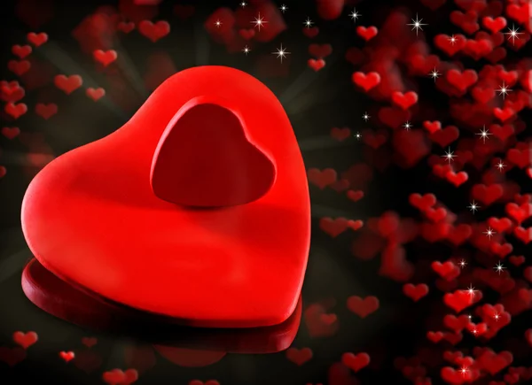Valentine hjärtan bakgrund. — Stockfoto
