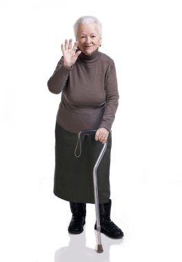 baston yaşlı kadın