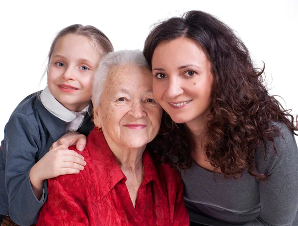 Tre generationer av kvinnor — Stockfoto