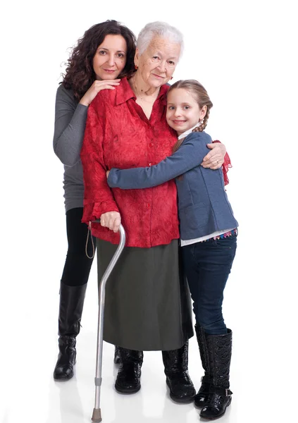 Tre generationer av kvinnor — Stockfoto