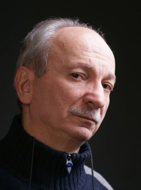 Serious senior woman