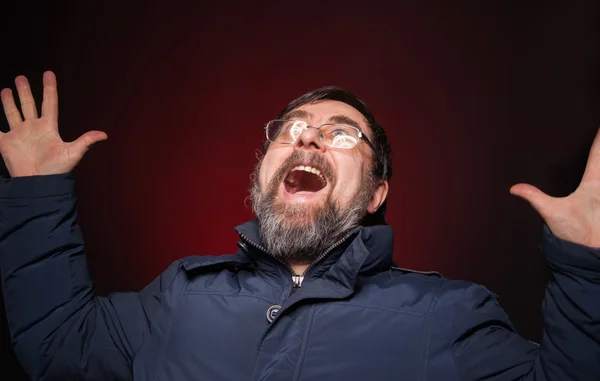 Shocked happy man — Stock Photo, Image