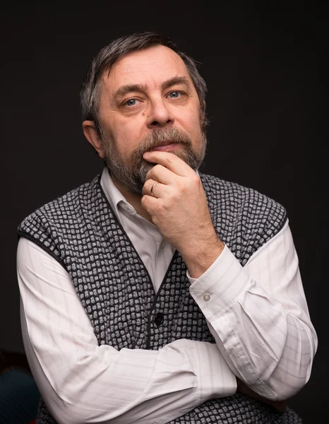 Pensive elderly man — Stock Photo, Image