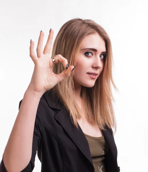 Känslomässiga ung blond — Stockfoto