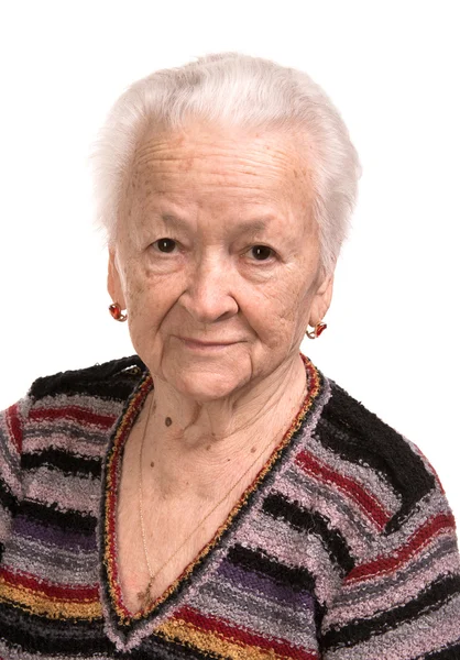 Portrait of old woman — Stock Photo, Image