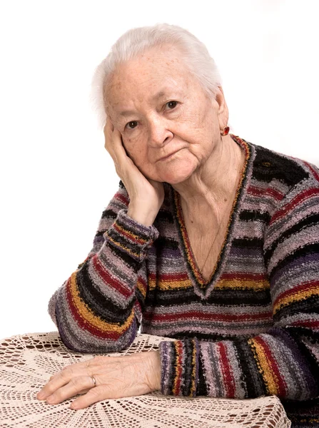 Portrait of old woman — Stock Photo, Image