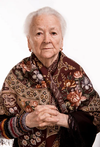 Idős asszony portréja — Stock Fotó