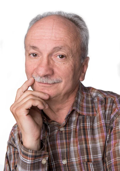 Portret van een knappe oudere man — Stockfoto