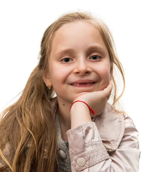 Close-up portrait of smiling girl — Stock Photo, Image