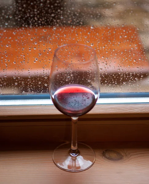 Glas Rotwein — Stockfoto