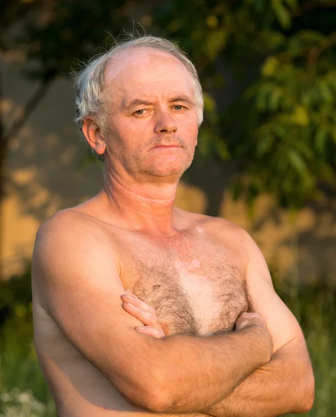 Portrait of naked man — Stock Photo, Image