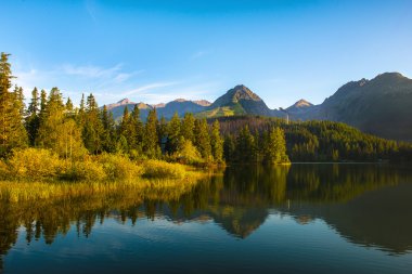 Göl strbske pleso, yüksek tatras, Slovakya