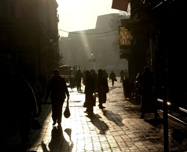 Lidé chodící po ulici — Stock fotografie