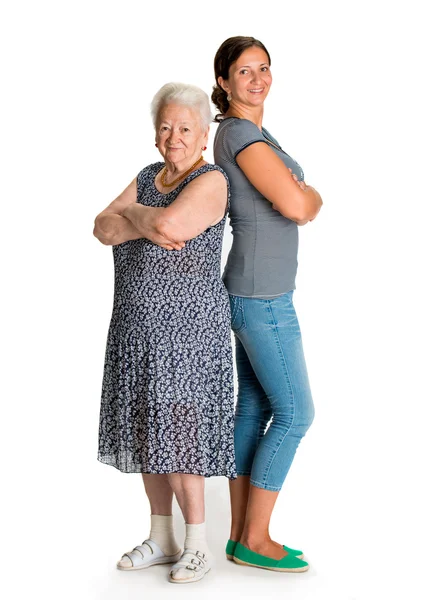 Happy grandmother and granddaughter — Stock Photo, Image