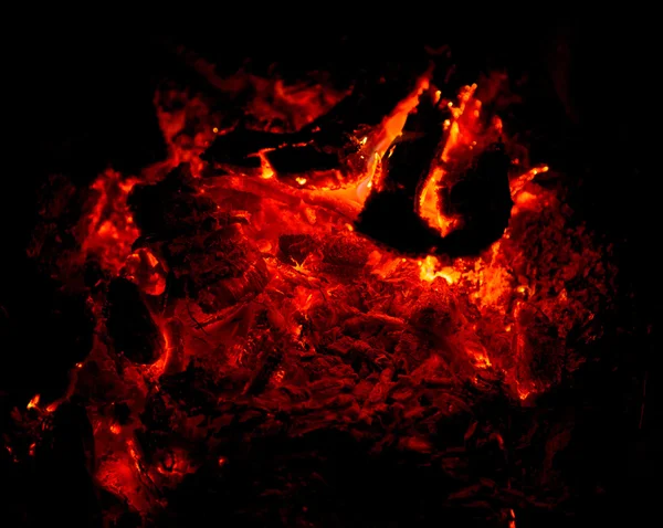 石炭燃焼赤 — ストック写真