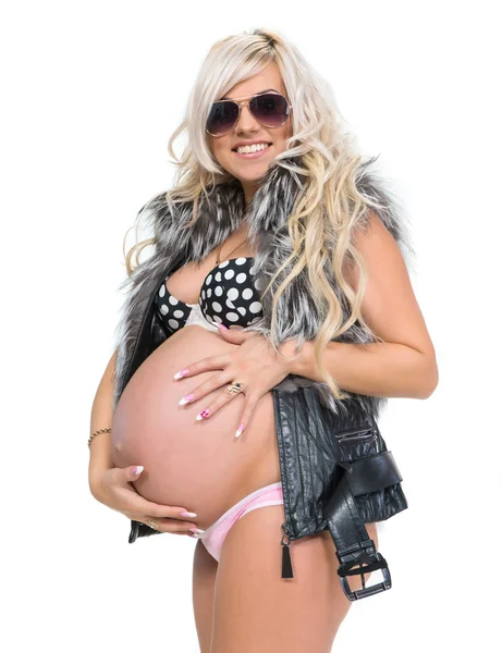 Blond pregnant woman — Stock Photo, Image