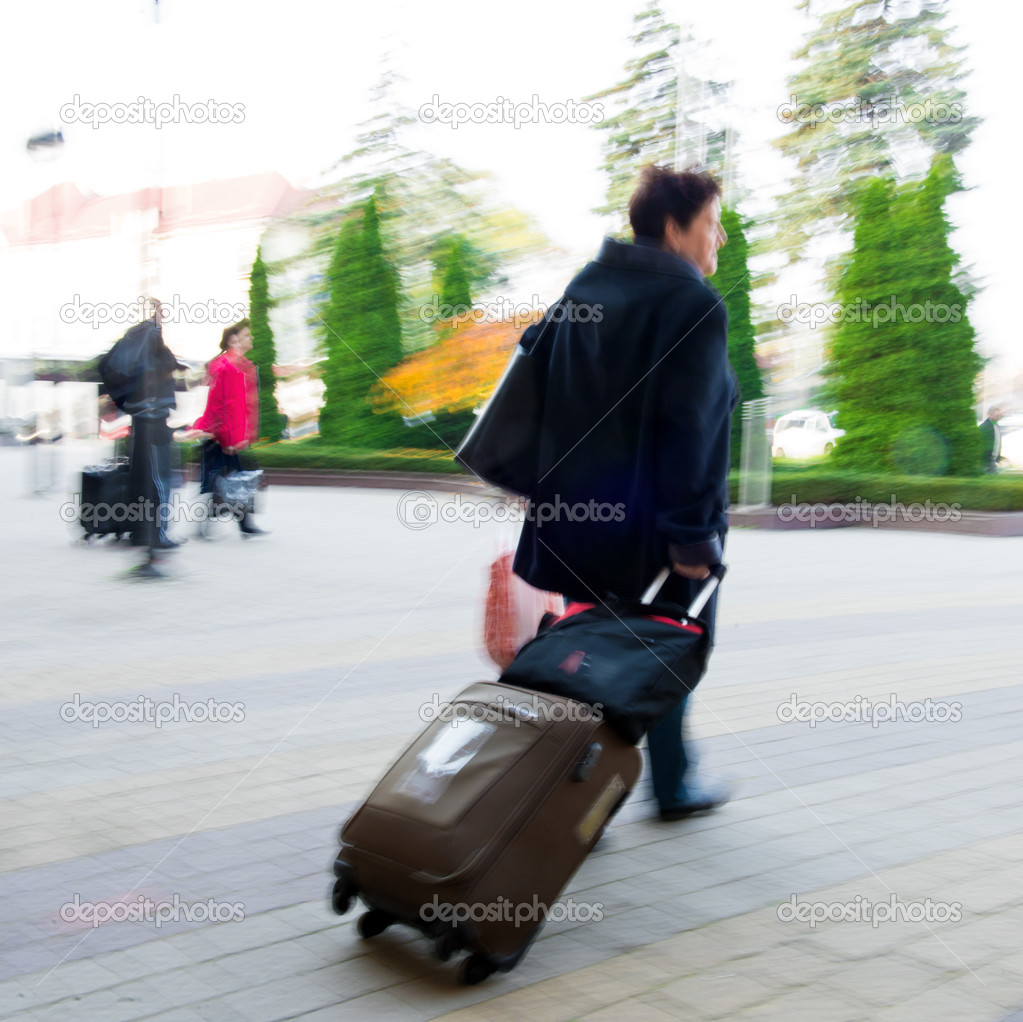 Woman with suitcase