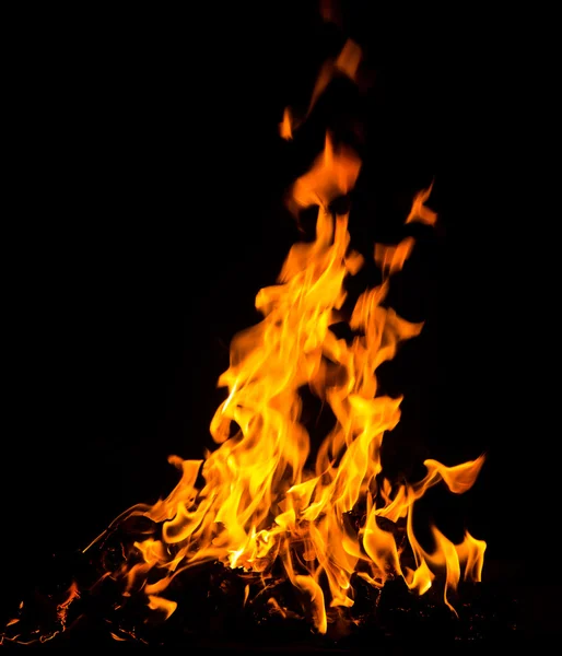 オレンジ色の火の炎 — ストック写真