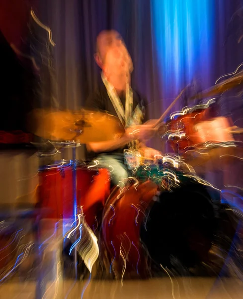 Drummer on the rock concert — Stock Photo, Image