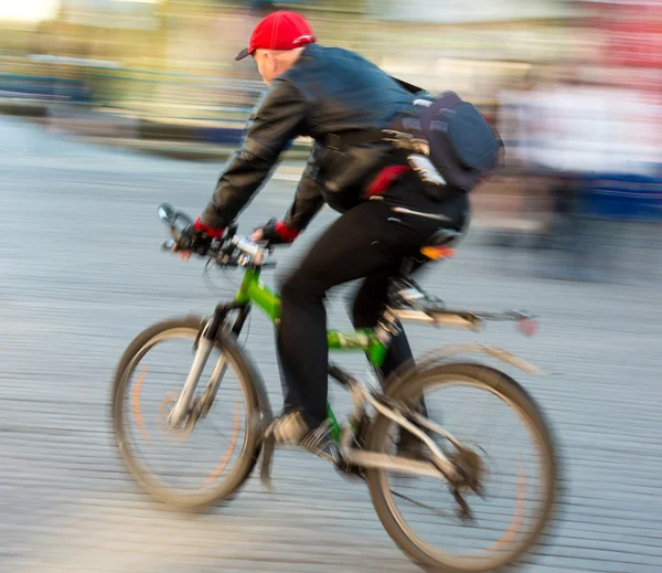 Man on bicycle — Stock Photo, Image