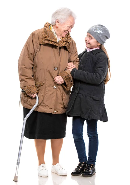 Grandmother and granddaughter — Stock Photo, Image