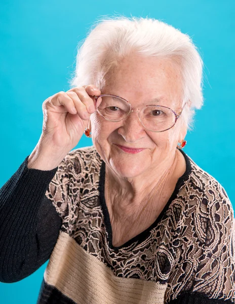 Oude vrouw — Stockfoto