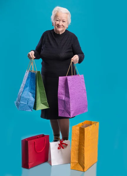 快乐的老妇人 — 图库照片