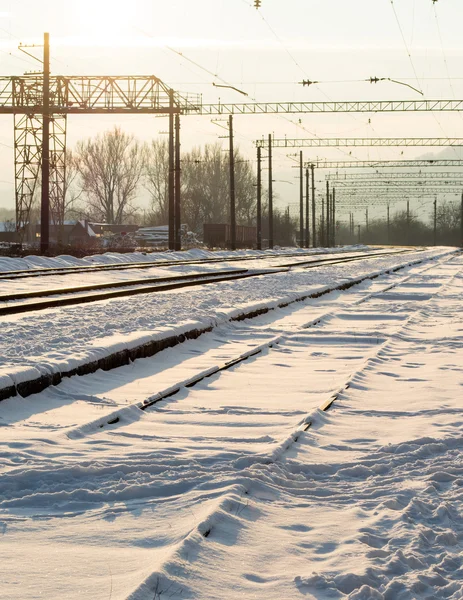 Gare de jonction ferroviaire — Photo