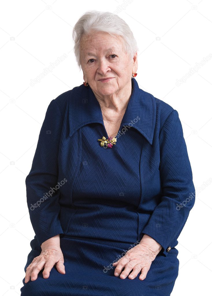 Smiling old woman