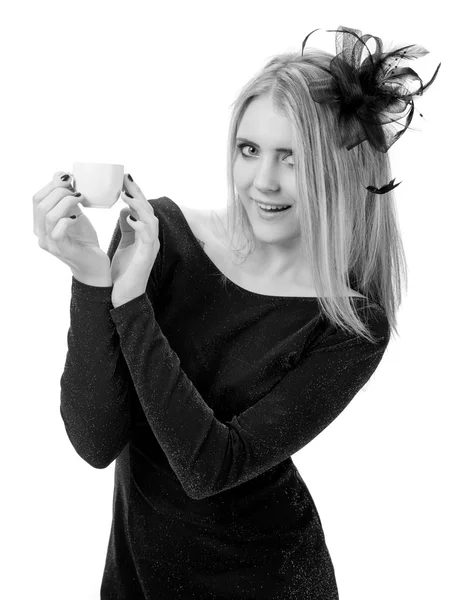 Mulher desfrutando de café — Fotografia de Stock