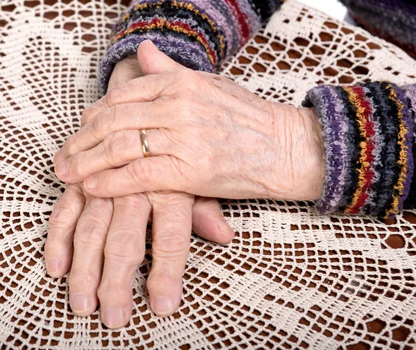 Old woman's hands — Stock Photo, Image