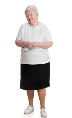 eski gülümseyen kadın