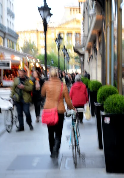 People going along the street — Stock Photo, Image