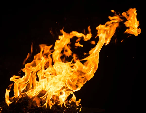 Portakal yangın alevleri — Stok fotoğraf