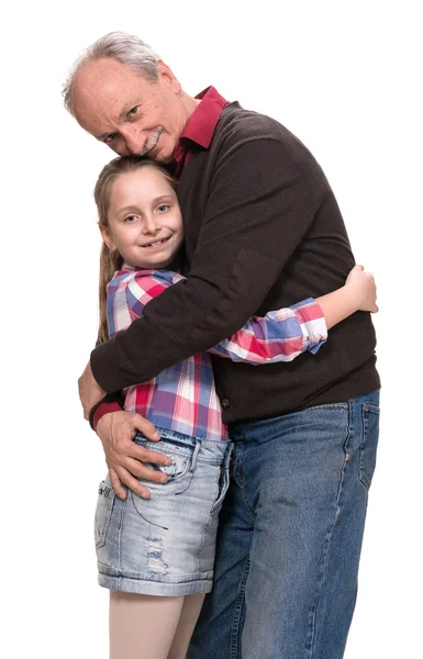 Grandfather with grandaughter — Stock Photo, Image