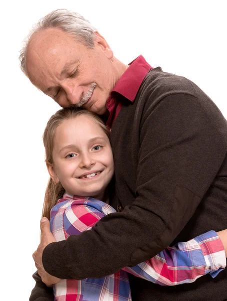 Grandfather with grandaughter — Stock Photo, Image