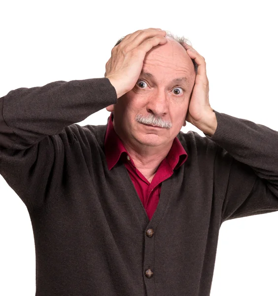 Surprised elderly men — Stock Photo, Image