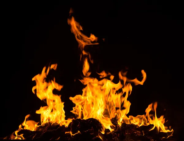 Orange fire flames — Stock Photo, Image