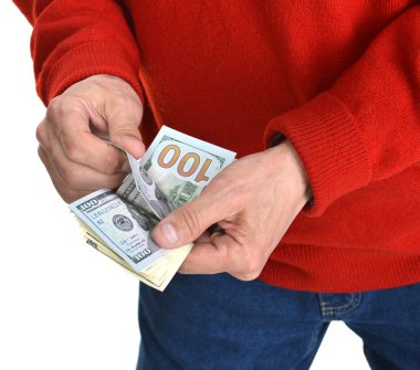  Adam'ın sayım dolar nakit para eller