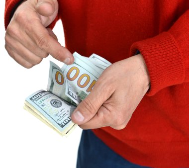  Adam'ın sayım dolar nakit para eller