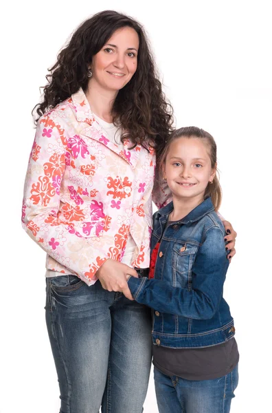 Smiling mother and daughter — Stock Photo, Image