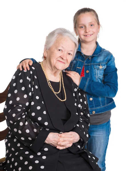 Бабушка и внучка — стоковое фото
