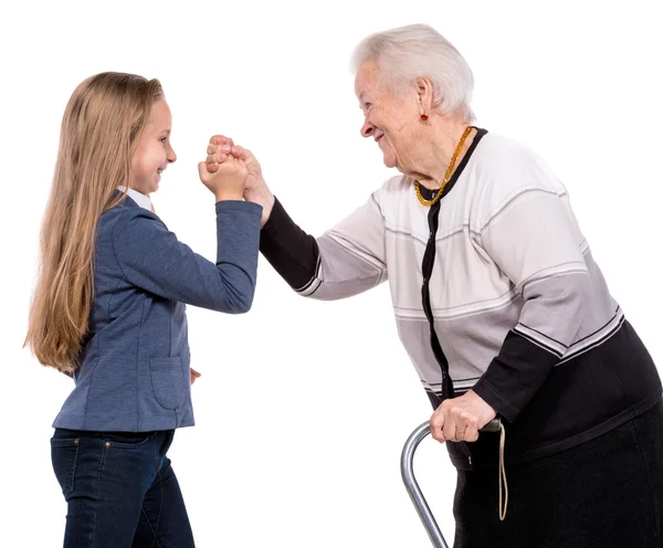 Grandmother and granddaughter — Stock Photo, Image