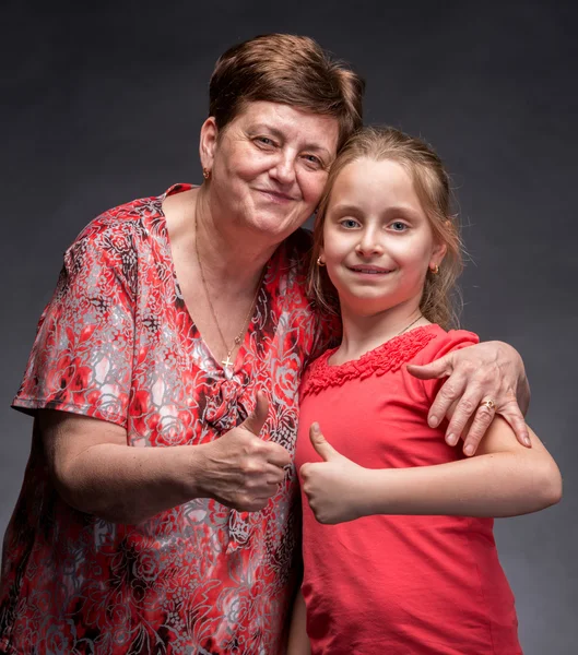 Grandmother and  granddaughter — Stock Photo, Image